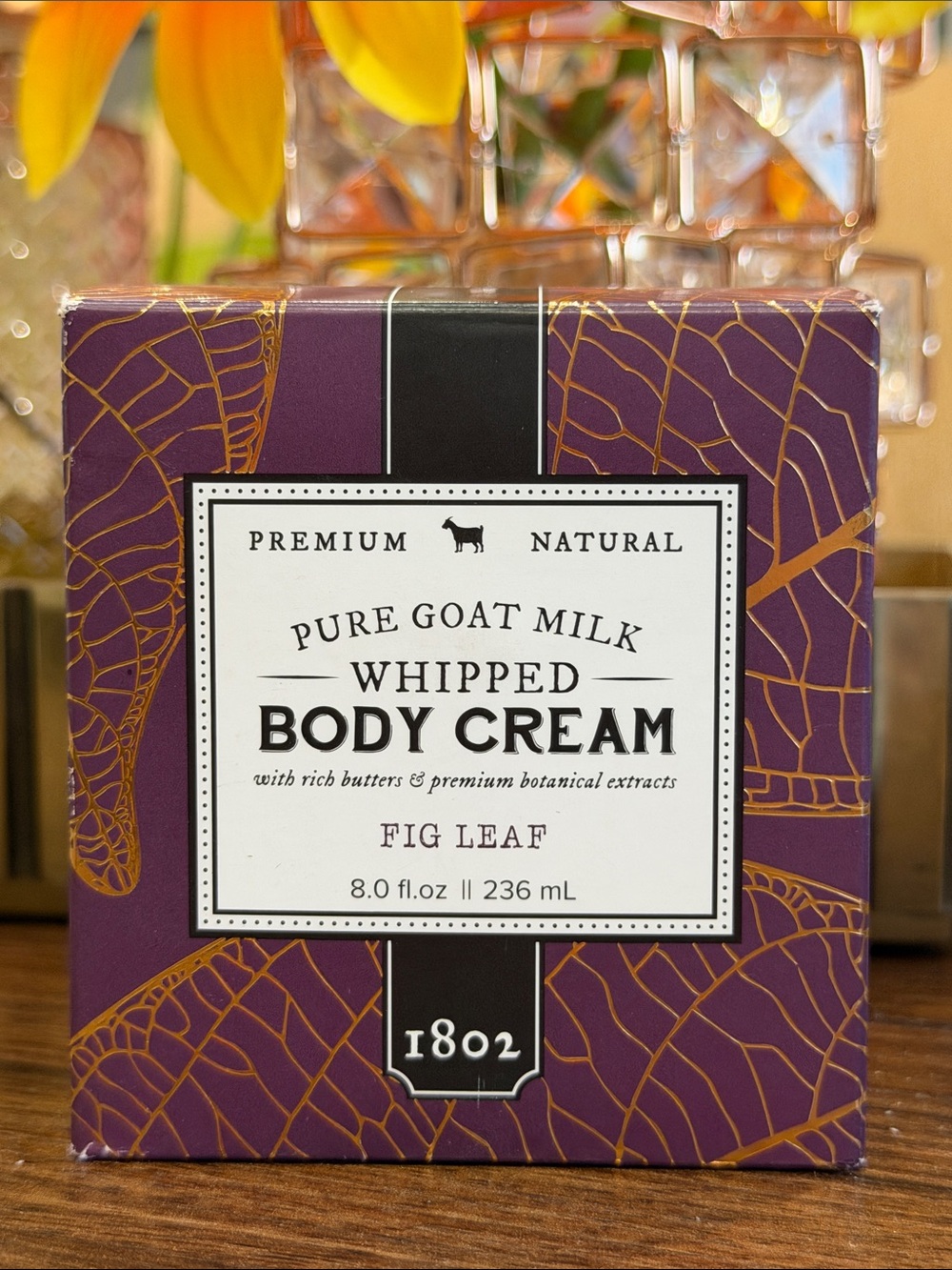 Beekman 1802 Pure Goat Milk Whipped Body Cream Fig Leaf 8 oz New Moisturizer